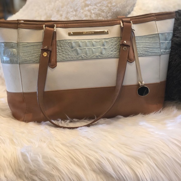 Authentic Brahmin purse two toned - Picture 1 of 2